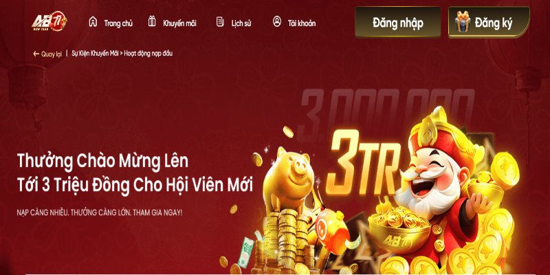 Khuyến mãi chào mừng thành viên AB77 mới